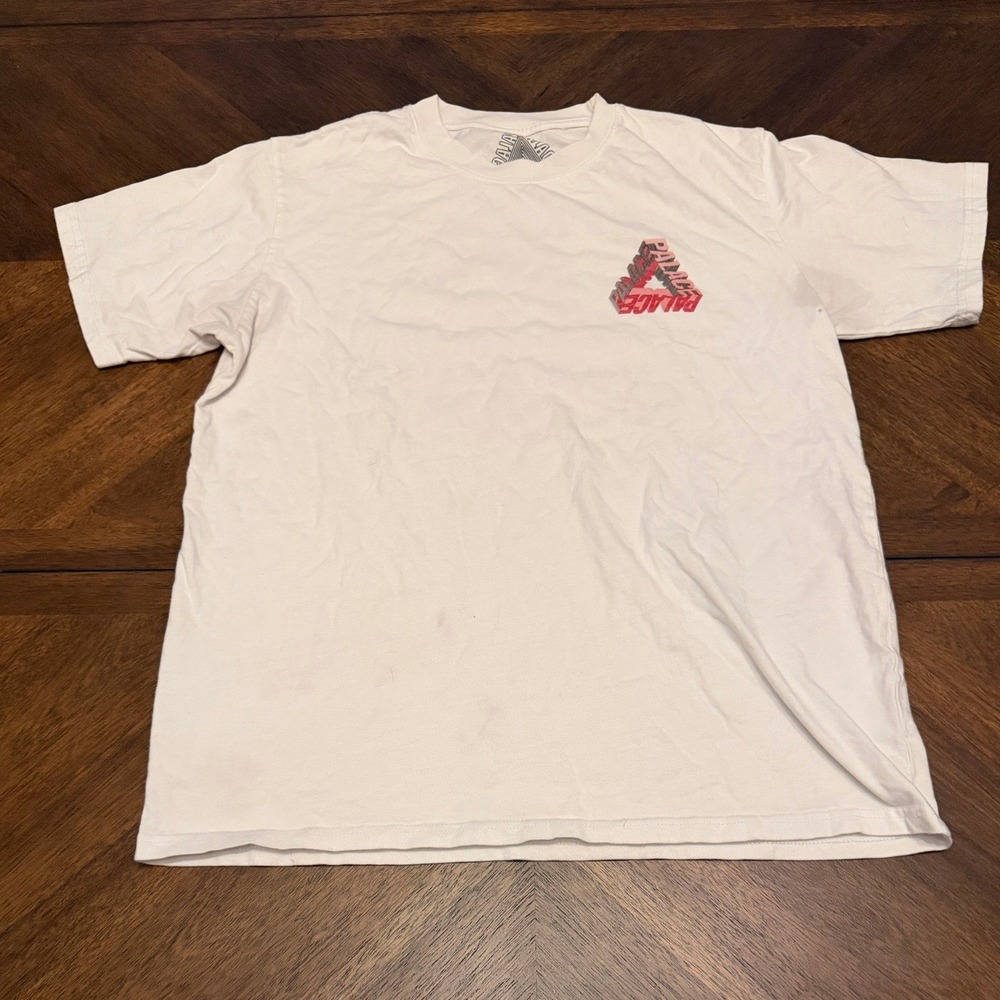 Palace Skateboards Tri-Ferg 3D Logo White T-Shirt Mens XL Short Sleeve